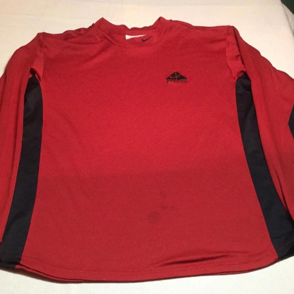 Nike ACG long sleeve red black shirt size S - Picture 3 of 8